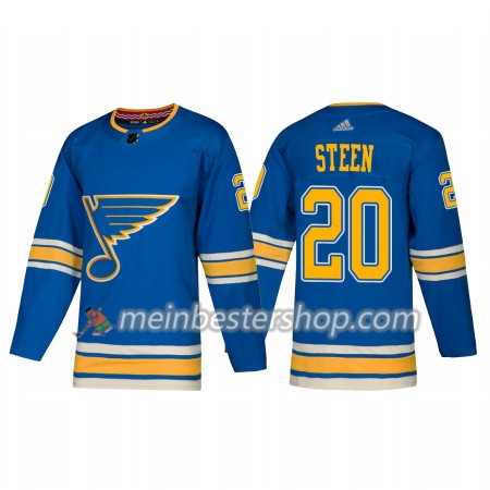 St. Louis Blues Alexander Steen 20 Adidas 2018-2019 Alternate Trikot Authentic - Herren